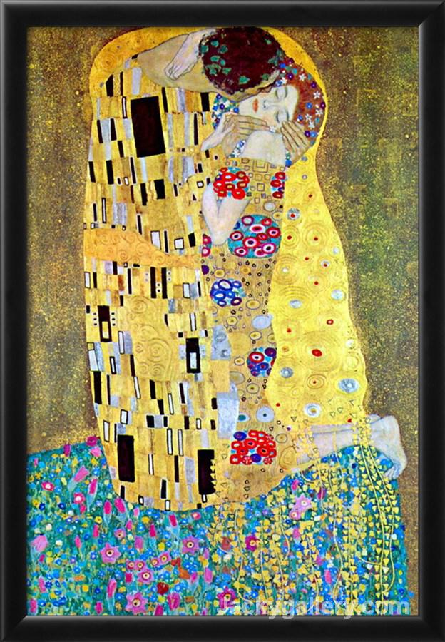 The Kiss Gold by Gustav Klimt paintings reproduction